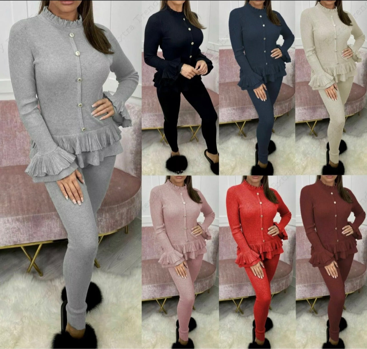 Our Molly frill loungewear (8 colours)