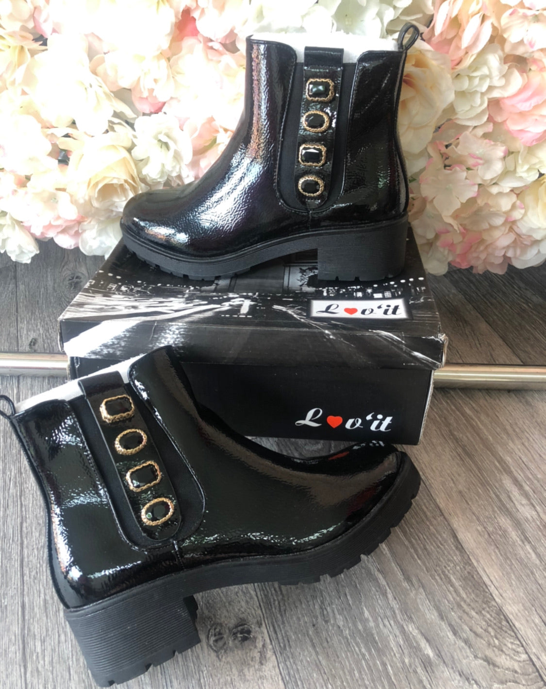Our Patent Jewel Boots