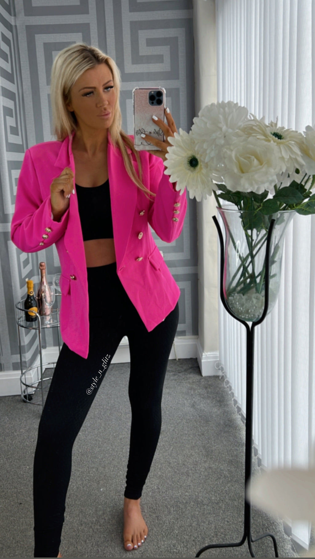 Our neon gold button blazers (4 colours)